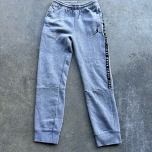 Grey Jordan striped sweater pants boys large